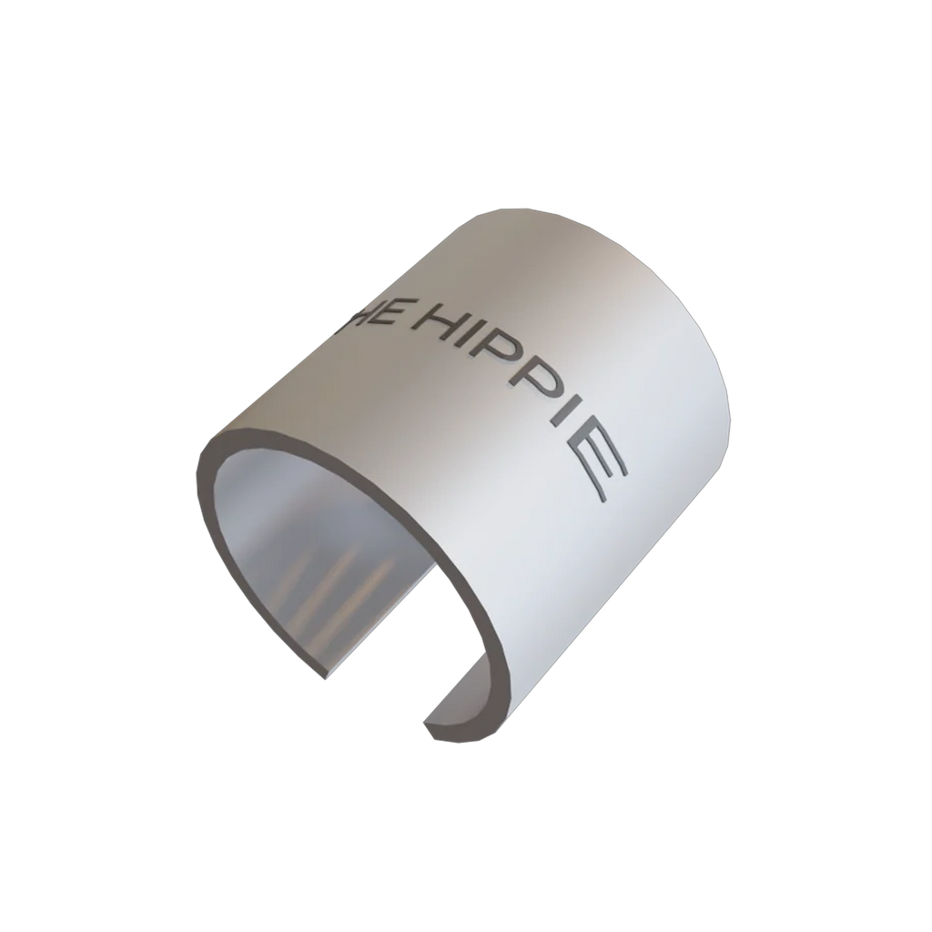Silver Collar for The Hippie Pipe, Premium 99.99% Pure Silver Heat Sleeve with Snug 10mm Fit