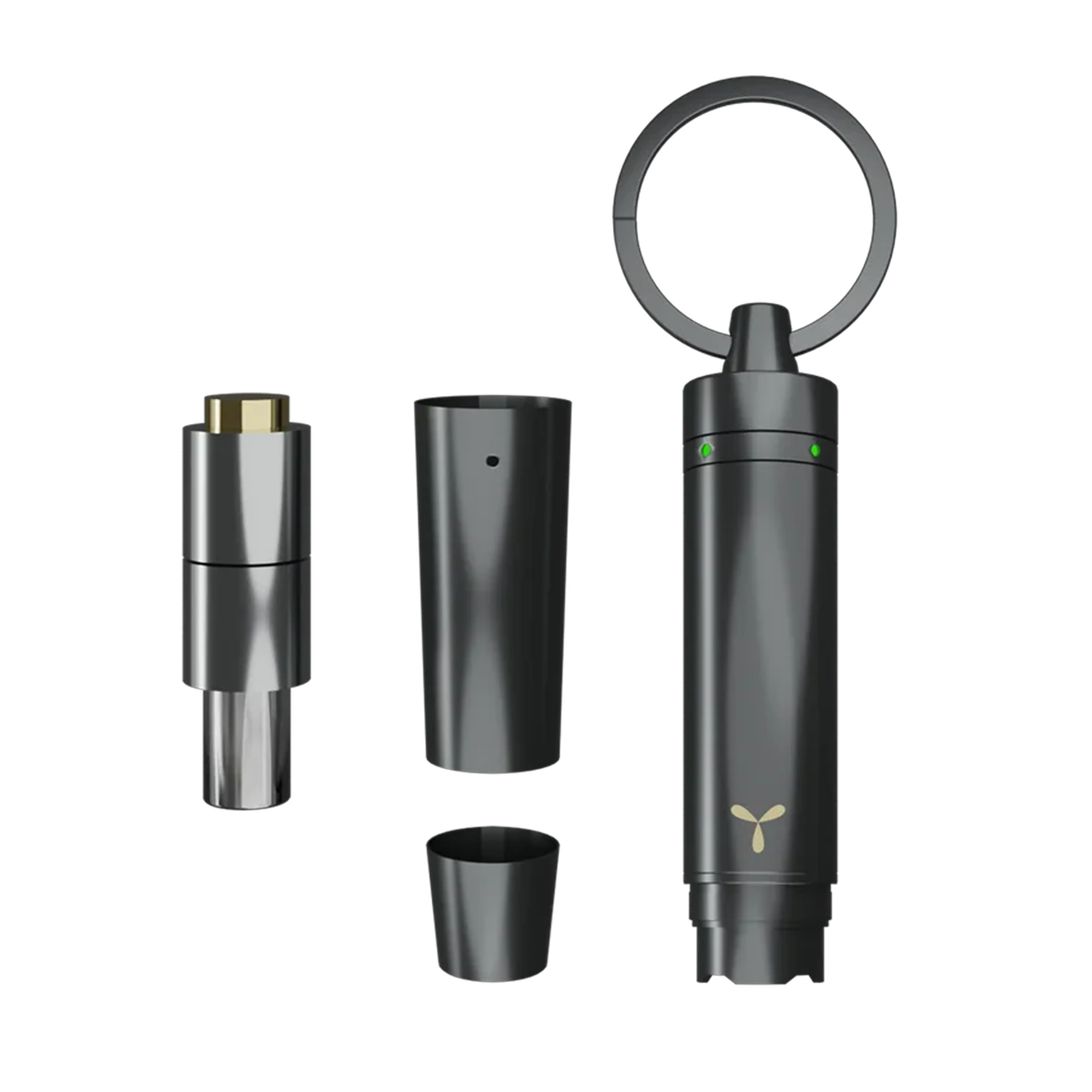 OM Gunmetal 510-Thread Battery Kit with Full Ceramic Atomizer, Protective Cap and Charger Set