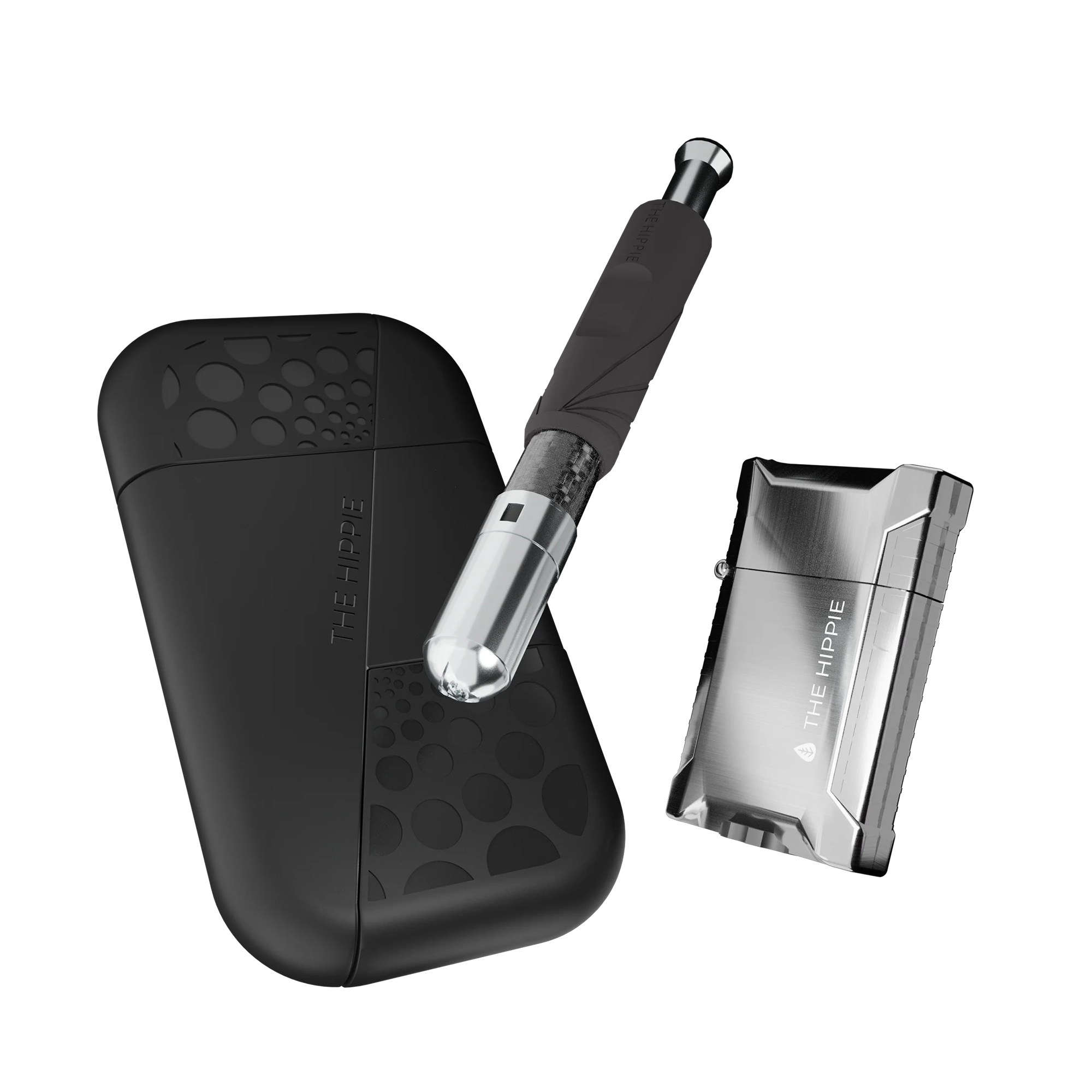 Pipe Holder Bundle with Analog Dry Herb Vaporizer, Double Jet Torch and Pocket Storage Case
