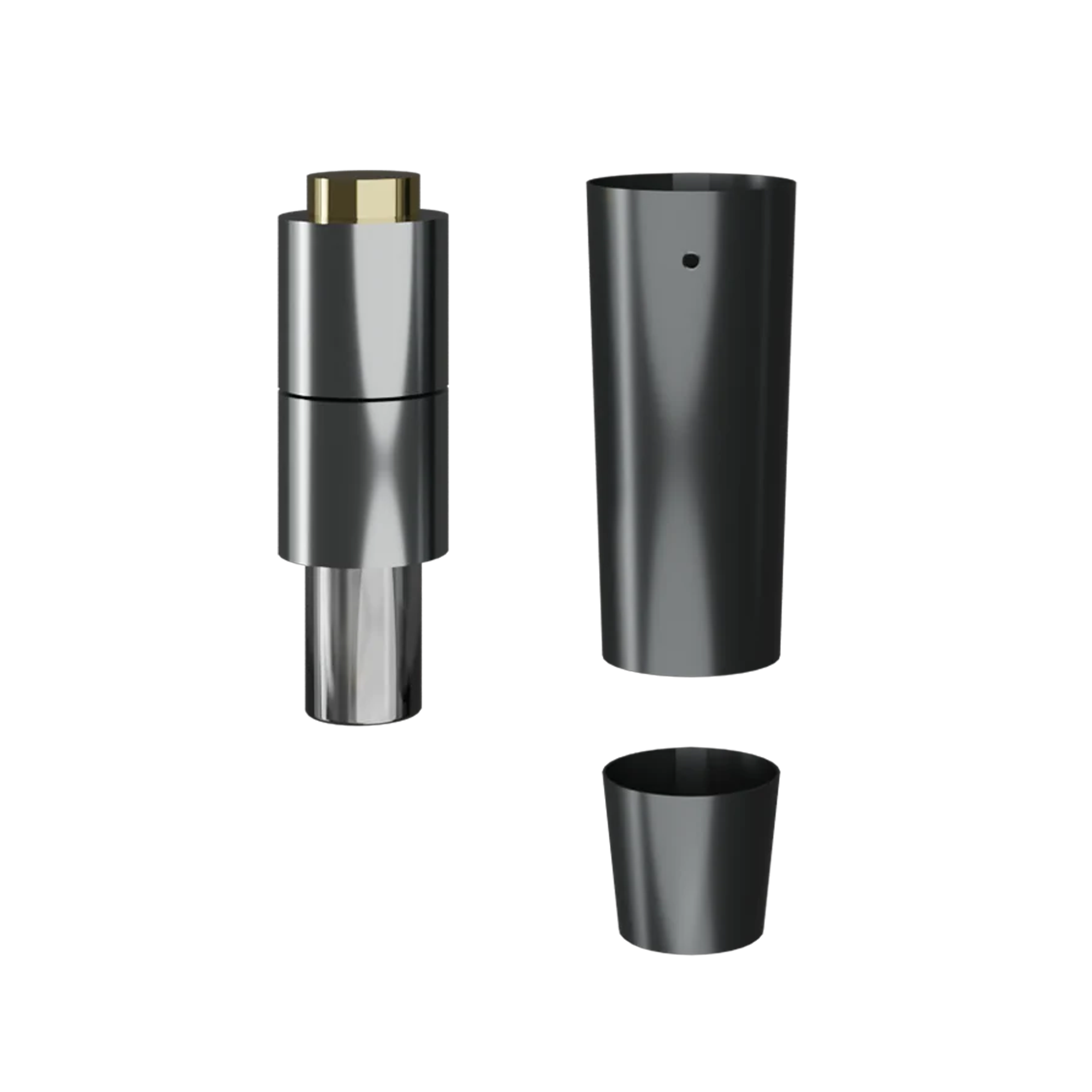 OM Gunmetal 510-Thread Battery Kit with Full Ceramic Atomizer, Protective Cap and Charger Set