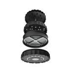 The Sprocket Grinder, Premium Zinc Alloy Dry Herb Grinder with Magnetic Lock and Pollen Catcher