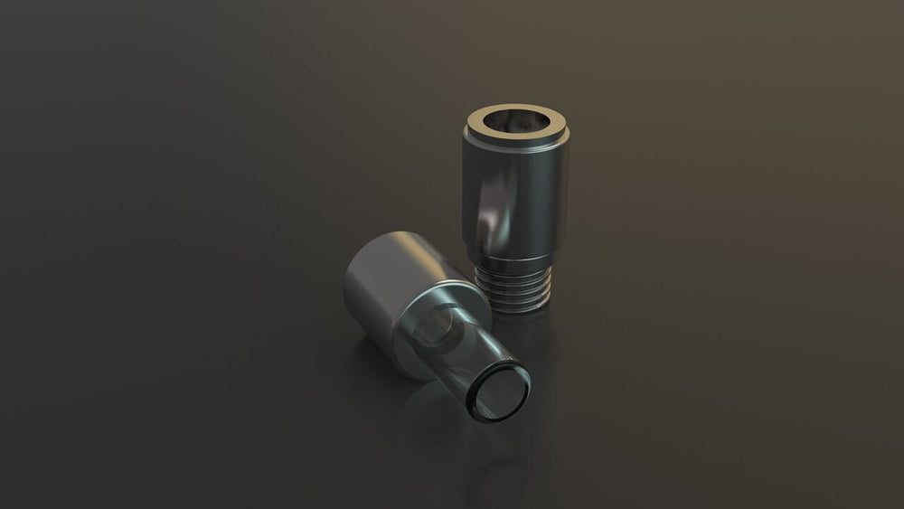 Replacement Dual Quartz Atomizer for OM, Dual-Coil Concentrate Chamber with 510-Thread Fit