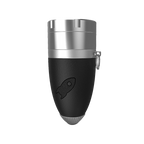 The Rocket Plus Keychain Grinder with Dry Herb Storage, Built-In Funnel and Telescopic Pipe